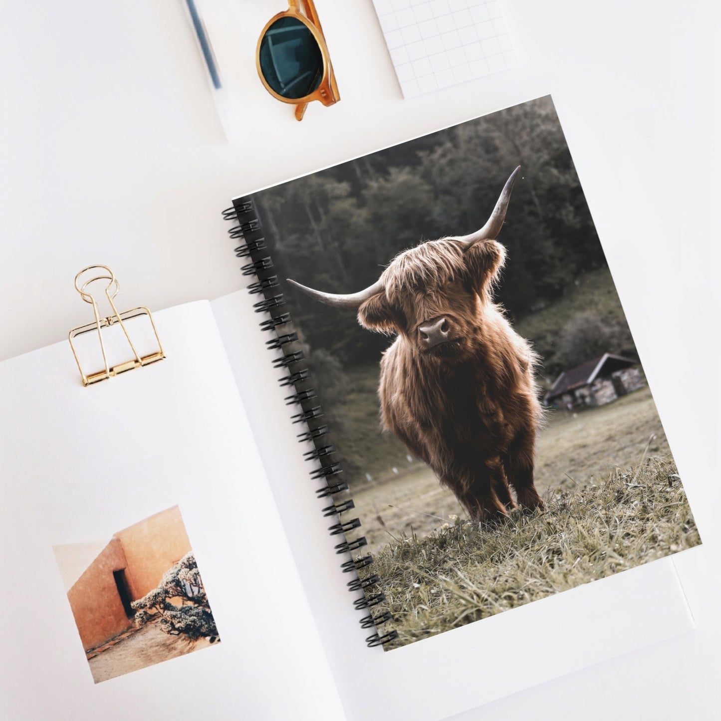 Spiral Notebook highland cow note pad book